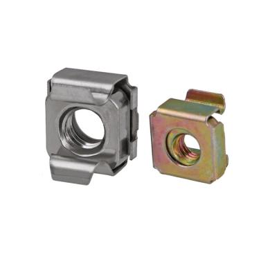 China Heavy Industry Cassette Spring Nut Zinc Rack Mount Screw And Steel Cage Nut With Galvanized Color for sale