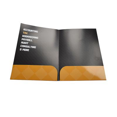 China Brochures Zuoluo Office Custom A4 Paper File Folder Or Place Folders For Company With Two Pockets for sale