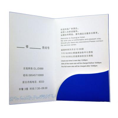 China Fashion Zuoluo Factory Professional Hotel Key Card Holders / Envelopes Printing for sale