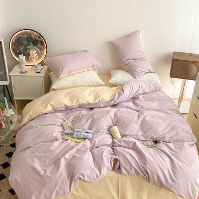 China Simple Design Modern Nondisposable Sheet Home Comforter Bedding Set 100% Cotton for sale