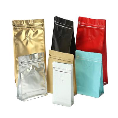 China Recyclable Coffee Bean Bag Pouches Flexible Packaging Customization 100g 250g Matt Finish Black Ziplock Roasted for sale