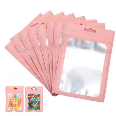 China Recyclable in Smellproof Stock Red Green Black Red Black Aluminum Foil Zip Lock Holographic Plastic Bag Small Resealable Rose Seal for sale