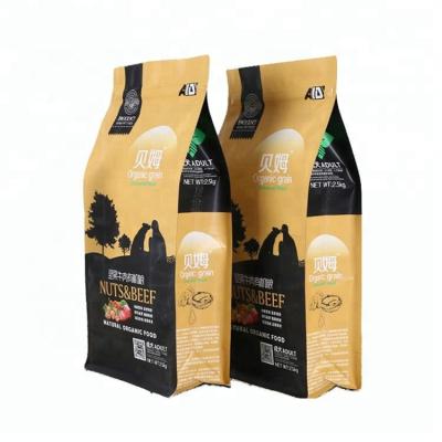 China China Matt Finish Recyclable Soft Packaging 8 Sides Frosted Ziplock Bag Black Coffee Bags Pouches for sale