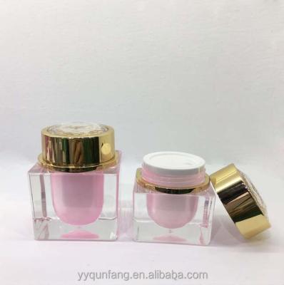 China 15g 30g 50g Cosmetic Wholesale Plastic Small Square Empty Cosmetics Cream Oil Jar for sale