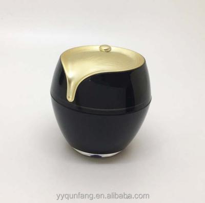 China Factory direct black lotus skin care cosmetics plastic luxury jar 50g 30g leaf cream wholesale for sale