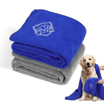 China Dogs 100%Polyester Two-Pack 115cm High quality Quick Dry  Absorbent Towels Pet Hair Cleaning Microfiber Pet Towel for sale