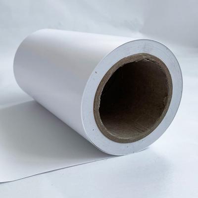 China Semi Glossy 80g Acrylic Glue White Glassine Liner WG1133 Model Self Adhesive Paper for sale