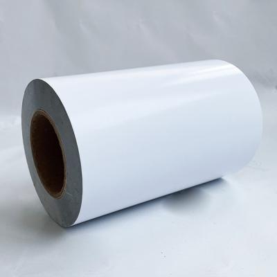 China Klebender Reifen-Kleber-Aufkleber materielles TG1734 beschichteter AluminiumArt Paper mit weißer Zwischenlage des Pergamin-80G zu verkaufen