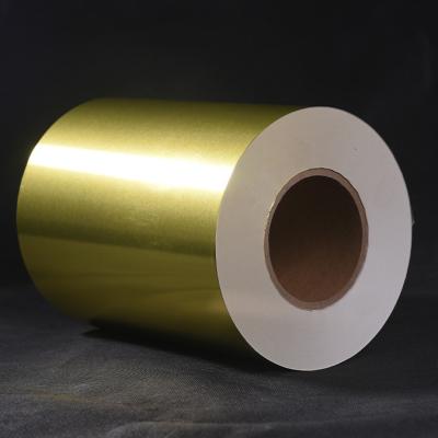 China WG6433 Bright Golden Aluminum Foil water glue with white glassine liner for sale