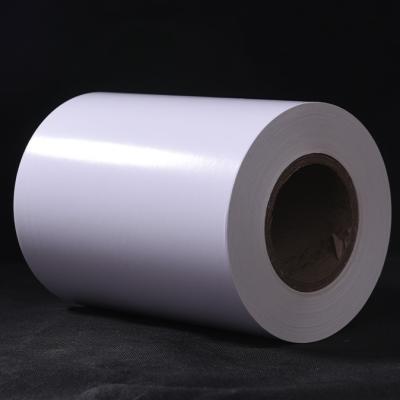 China WG0133 Adhesive Labelstock Cast Coated Facestock Acrylic Glue White Glassine Liner for sale