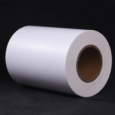 China Vellum Thermal Transfer Adhesive Labelstock HM2533H with hotmelt glue yellow glassine liner for sale