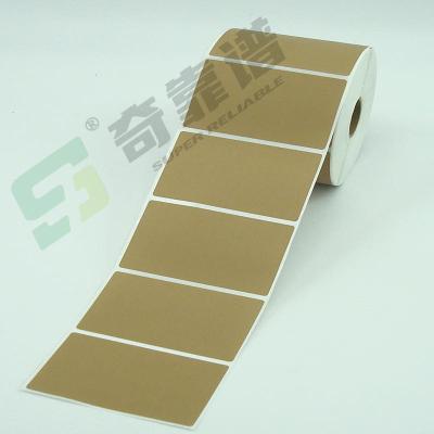 China light brown Kraft Paper Facepaper Adhesiev Label Sticker Blank Label in Roll for sale