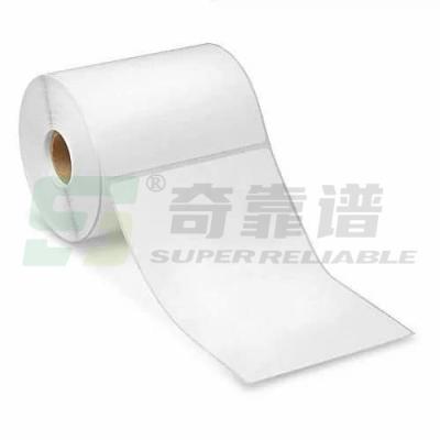 China 100mm*150mm adhesive waybill adhesive thermal label blank label in roll with glassine liner for sale