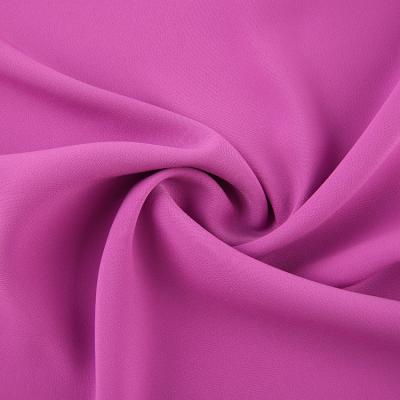 China Stretch Imitation Acetate Satin Weft Elastic Plain Dyed Breathable 100%Polyester Fabric For Clothing for sale