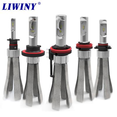 China hjg liwiny led headlight manufacturer turbo led h7 led canbus h15 led headlight OTHER fanless for sale