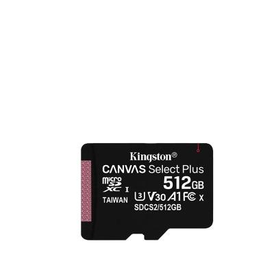 China Plastic 100%Kingston canvas select plus micro TF Card 32gb 64gb 128gb 256gb SD Memory Card for Smart Phone Camera for sale