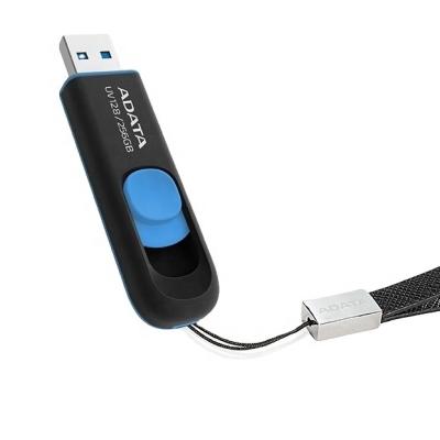 China Adata USB flash drive ADATA USB flash drive UV128 series USB3.2 telescopic interface system, in car speaker, office storage UV128[black and blue]32GB for sale