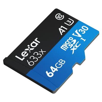 China Plastic 100% original wholesale price in stock Lexar High Performance 633x 32GB 256GB MicroSDXC UHS-I Card for sale