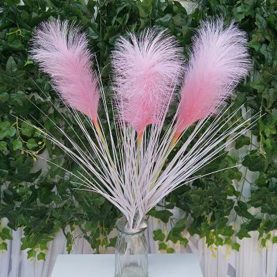 China Party Wedding Decoration Factory Price Artificial Flowers Fake Pampas Grass Home Encrypted White Pink Fluffy Grass Dogtail Grass Small For Wedding Home Decoration for sale