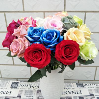 China Party Wedding Decoration Ins valentines Artificial Flowers Home Look Roses Real Fake Stem For DIY Wedding Bouquets Centerpieces Bridal Party Home Decor for sale