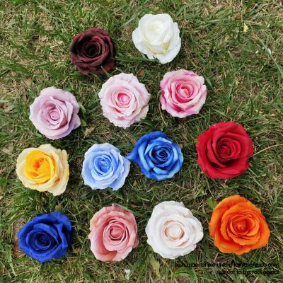 China Rose Heads Flannelette Wedding Home Party Decoration Artificial Flowers Home Decor Rigs Rose Flowers Bouquets Bridal Shower Centerpieces Decoration for sale