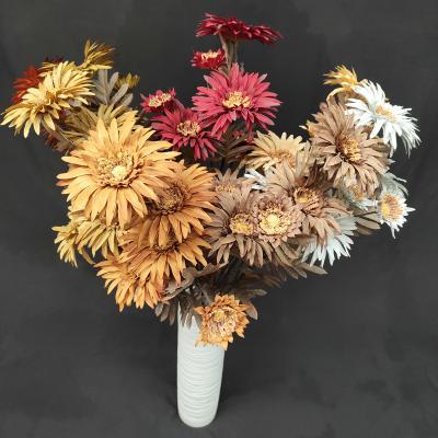 China Autumn Series Barberton Daisy African Gerbera Daisy Chrysanthemum Daisies Artificial Flowers Barberton Daisy African Gerbera Daisy For Weddings Festivals Decoration for sale