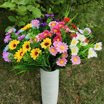 China Artificial Flowers Water Grass Jumping Chrysanthemum Orchid Flower Party Vase Home Decor Artificial Flowers Water Grass Jumping Chrysanthemum Orchid Flower Simulation Flower Group Silk Bouquet grass for sale