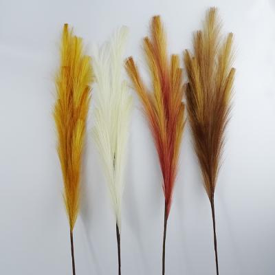 China Natural High End Tall Touch Fluffy Stems Large Silk Artificial Pampas Grass Customized Size 7 Color Pampas Branches For Home Wedding Decoration for sale