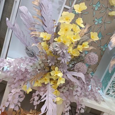 China Creative Retro Artificial Flowers Torch Leaf Plants Hanging Garland Wholesale Retro Creative Artificial Flowers Torch Leaf Plants Hanging Garland Home Foliage Wedding Wall Decor Vine Leaves for sale