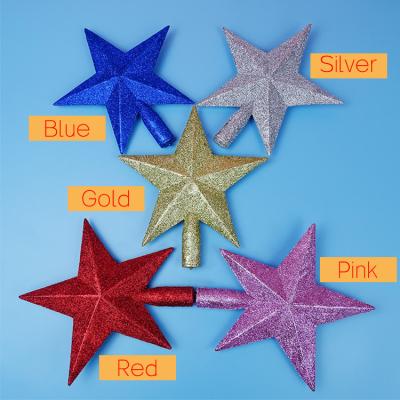 China Christmast Ornament Factory Direct Sales Christmas Tree Glitter Christmas Decoration Top Spangled Christmas Tree Star Ornaments for sale