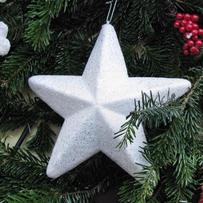 China Christmast Ornament Christmas Decoration Supplies Christmas Glitter Star Indoor Christmas Tree Hanging Decorative Christmas Star Shaped Plastic Star for sale