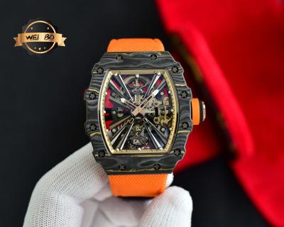 China Richard Custom Logo Fashion Waterproof Digital Power Reserve Mens Wrist Bands Tourbillon Luxury Automatic Mechanical Wristwatches for sale