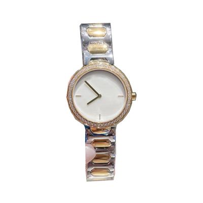 China Water Resistant Diamond Set Stainless Steel Bezel Fashion Luxury Ladies Watch Metal Strap White Dial Automatic Watch for sale