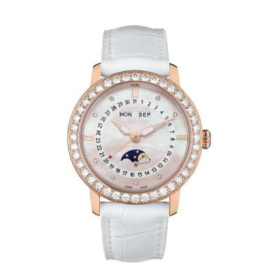 China Bezel Diamond-Set Water Resistant Watches White High Quality Automatic Luxury Women Watch OM Factory Top Professional Dial Custom for sale