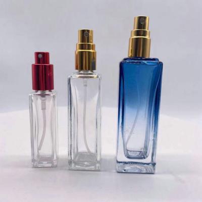 China Perfume / Perfume Glass Bottle Square Sprayer Bottle Essential Factory New Design for sale