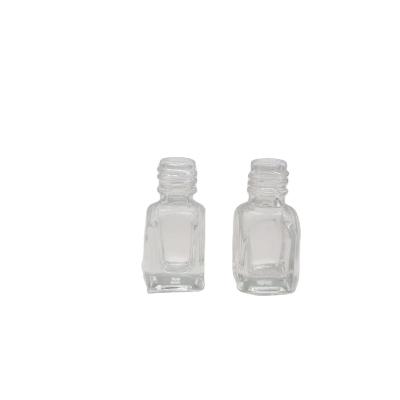 China High Quality Comestic Shandong Factory 2ml 3ml Clear Nail Polish Glass Bottle With Plastic Brush Cap for sale