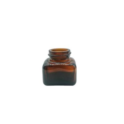 China New Design 15g Personal Care Eye Cream Wholesale Amber Sets Glass Jar With Screw Cap for sale