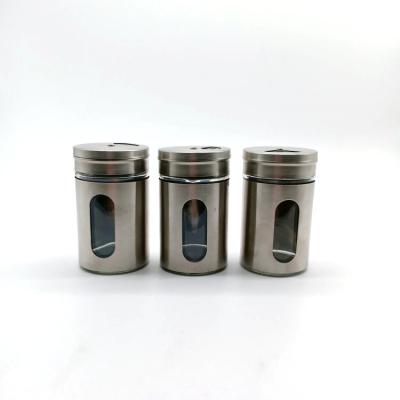 China Sustainable Factory Selling 100ml Glass Spice Jar With Steel Coating And Stain Spice Caps for sale