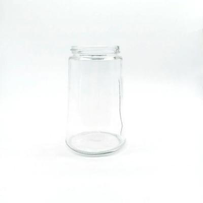 China 620ml Sustainable Storage Glass Jar With Plastic Lid Stainless Steel Cap Plastic Storage Glass Jar Jar With Stainless Steel Lid for sale