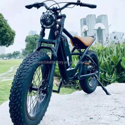 China Aluminum alloy mountain suspension ebike MTB full fat tire electric dirt bike motor 48V 750w surron bikes for sale