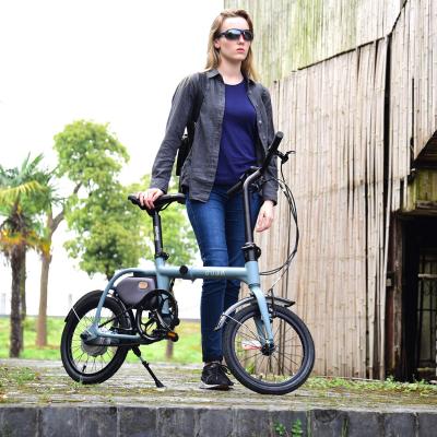 China Wholesales Aluminum Alloy Handle Folding Adjustable Full Suspension Electric Battery Dismountable Electric Bicycle Bike for sale