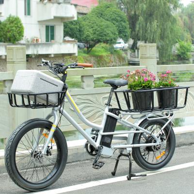 China Aluminum alloy 24inch fat loading bicycle tire bike with steel frame all electric alloy fork lithium ion battery other ebike rear basket for sale