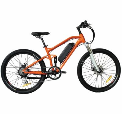 China Factory standard wholesale outdoor mountain bicycle lithium battery electric suspension full 26 inch electric mountain bike for sale