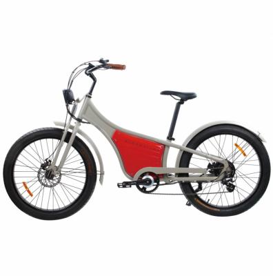 China 2021 New Model Aluminum Alloy Vintage Design 26inch Fat Tire Electric Bicycle For Chopper Outdoor Riding Fat Bike for sale