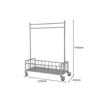 China High Quality Laundry Hotel Hospital China Factory Manufacture Stainless Steel Rod Load Bearing Hanger For Hospital Trolley for sale