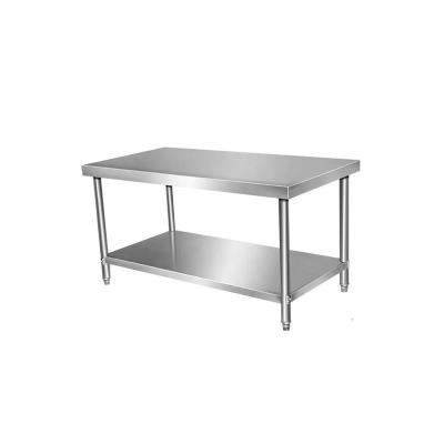 China Laundry Hotel Hospital China Customized High Quality Scratch Resistant Metal Double Layer Commercial Workbench Widely Used In Kitchen for sale