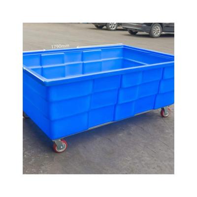 China High Quality Professional Manufacturers Plastic Wheeled Storage Trolley Built Laundry Hotel Hospital is widely used for handling for sale