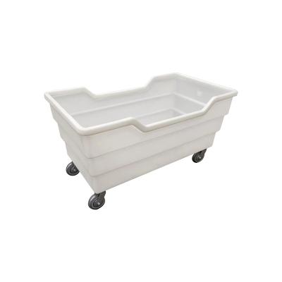 China Laundry hotel hospital factory sales of high density plastic rotary and convenient handling carts are widely used in hotels for sale