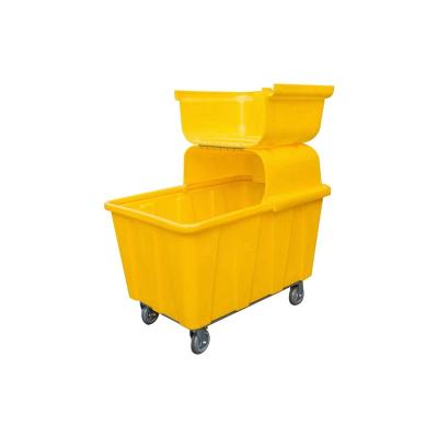 China 2022 Laundry Hotel Hospital Customized High Quality Antioxidant Load Bearing Laundry Trolley For Hotel Recycled Clothes for sale