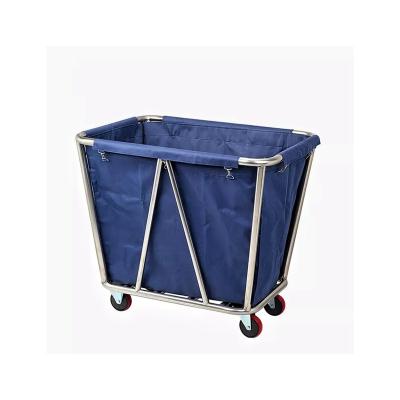 China Cheap Sale 0.45mm Laundry Trolley With 4 Tubes And 4' Wheels Change Laundry Hotel Hospital Factory Discount Linen Bag for sale